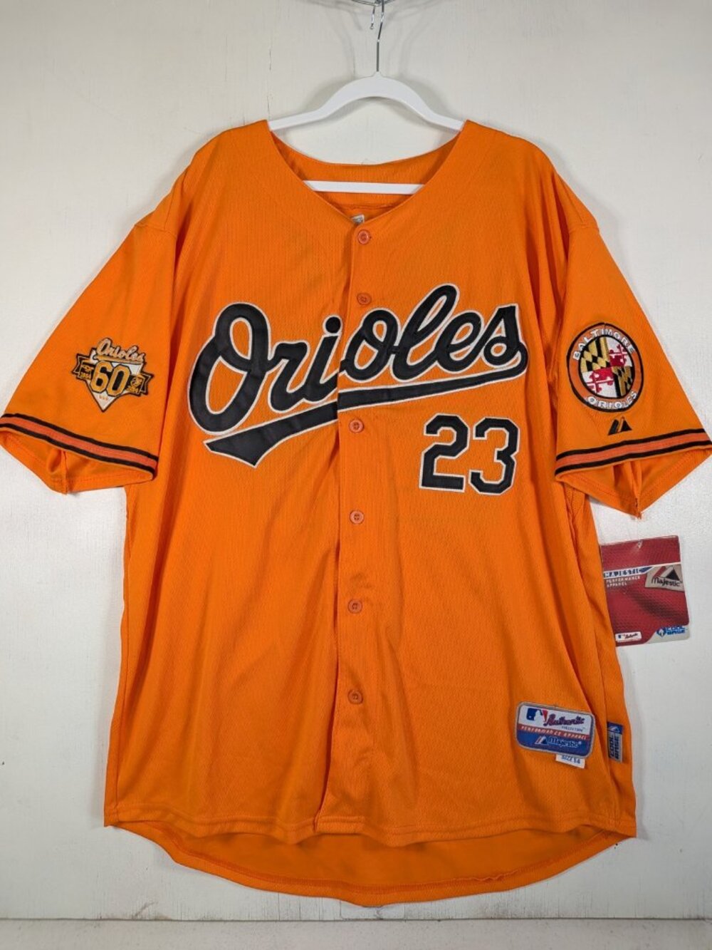 Nelson Cruz Signed Orioles Jersey #23 Majestic Authentic Sz 54 60th Patch NWT - Picture 4 of 5